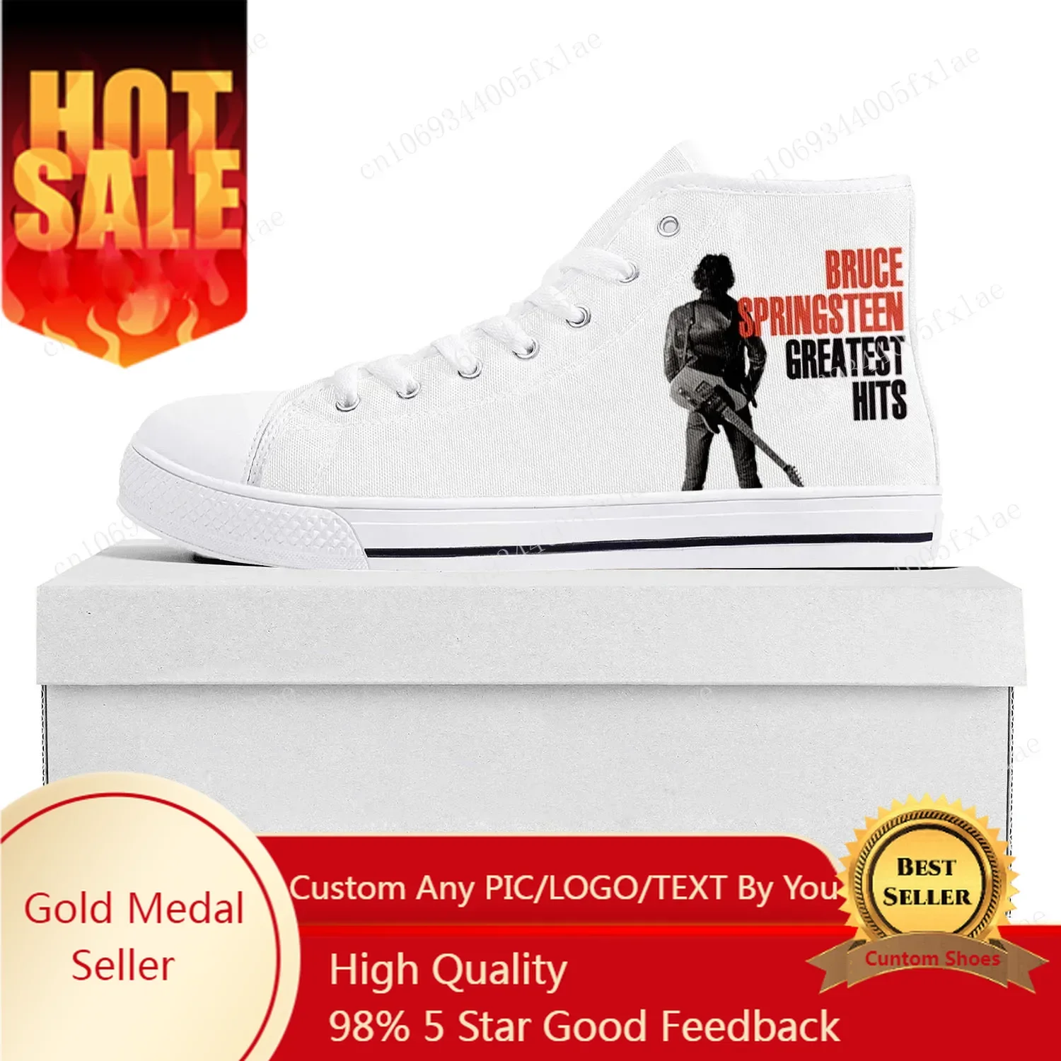 

Born To Run High Top High Quality Bruce Springsteen Sneakers Mens Womens Teenager Canvas Sneaker Casual Couple Shoes Custom Shoe