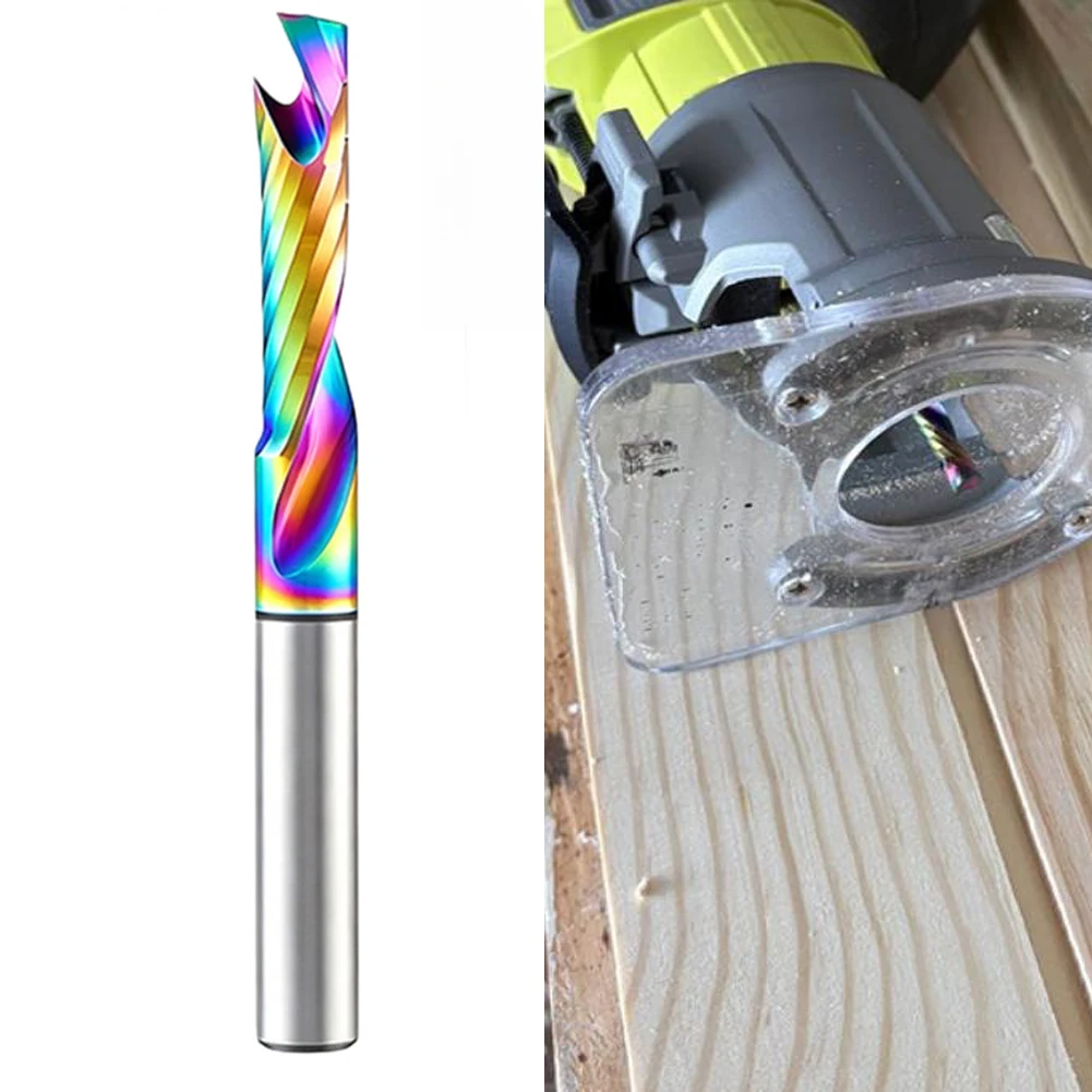 Single Flute O-Flute Carbide Router Bit for CNC Routers Compatible with Wood Plywood MDF Laminates and Hardwood Materials