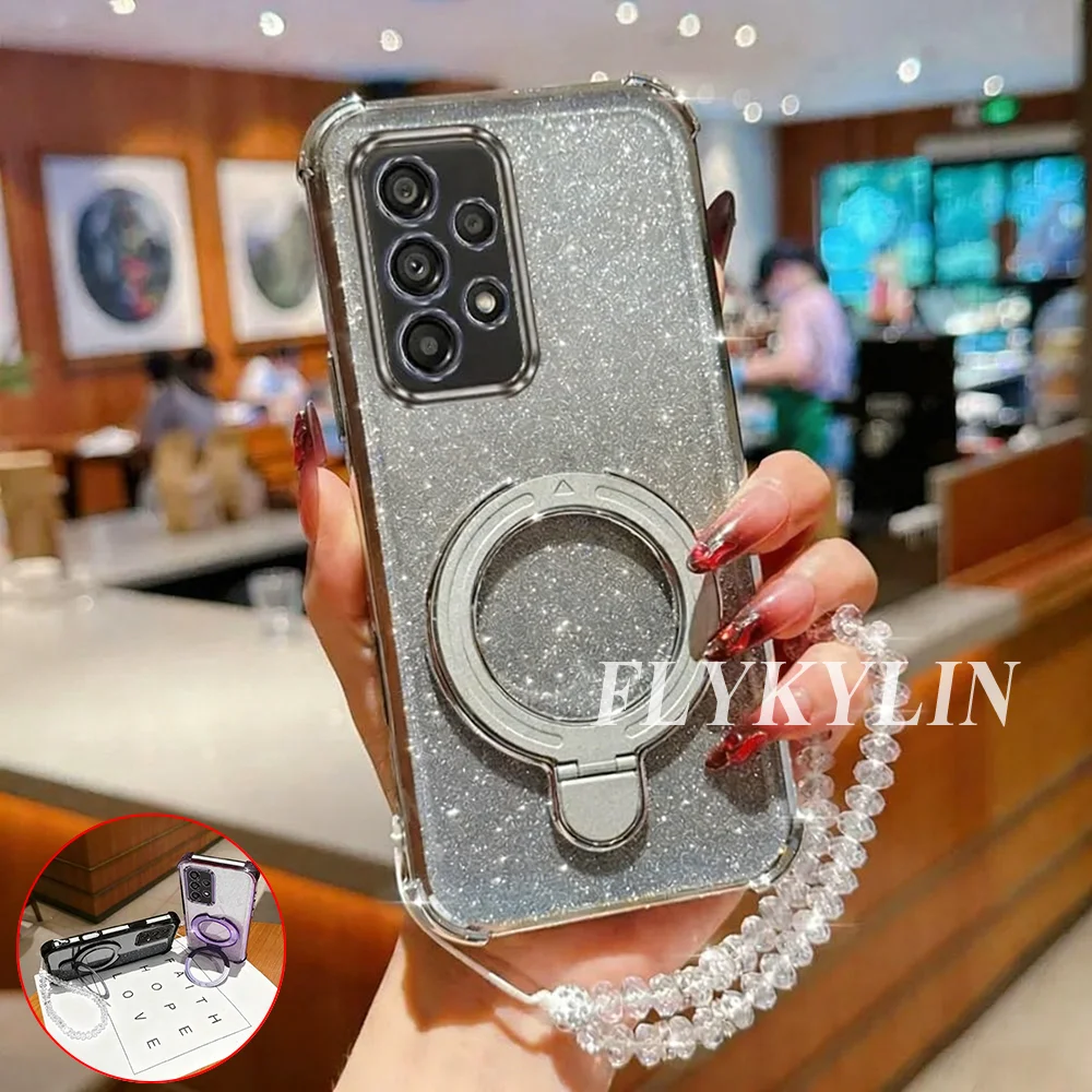 آيفون 17 الهواء 16 15 14 13 12 11 برو ماكس 16 زائد 16E قوس الذيل القصير مع سلسلة كريستال فلاش ورقة مكافحة قطرة لينة قذيفة