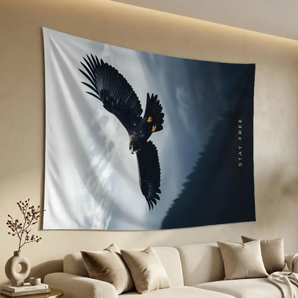 Cool Animal Eagle Tapestry Soft Tapestry Wall Hanging Decor for Living Home Room Bedroom