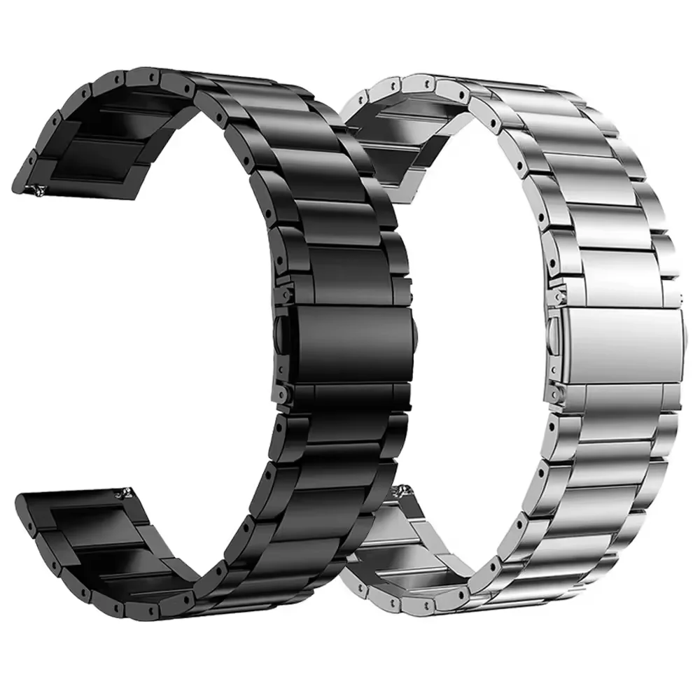 Correa de Metal de 18mm, 20mm y 22mm para Garmin Forerunner 55 165 955 255S 265S Active 5/Venu 3 2/Vivomove Trend, accesorios de correa de pulsera