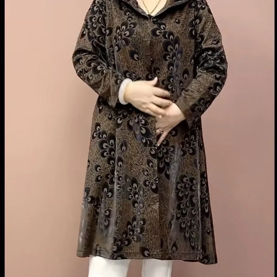 

Woman Trench Coat Evening Simple Japanese Traditional Upper Apparel European American Sense Splicing Faionable Thin Windbreak