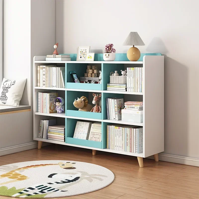 Modern Bookcases Children Bedroom Book Storage Shelves Holder Standing Book Rack Bookshelf Organizer for Living Room Furniture