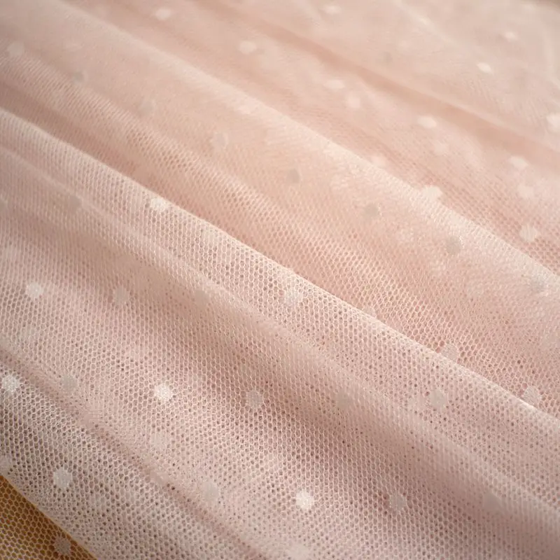 Small Dot Stretch Soft Mesh Lace Fabric Jacquard Net Fabric Clothing Bottoming Shirt Girl‘s Tulle Skirt Wedding Dress Decoration