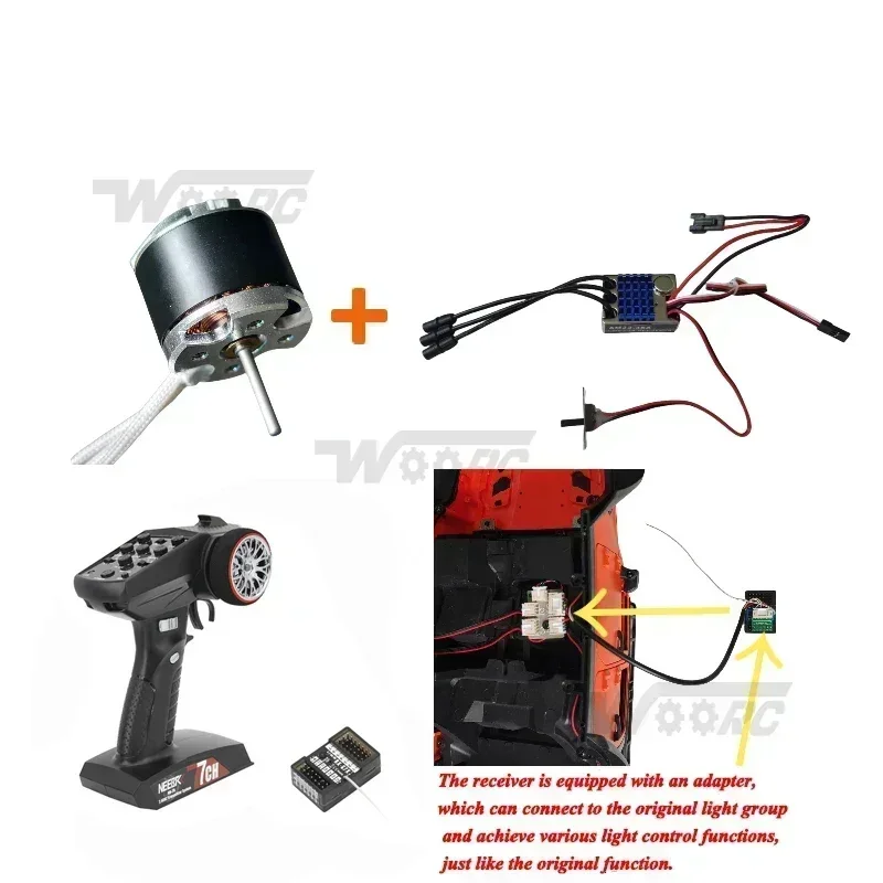 NEEBRC 2322 2600KV Outrunner Borstelloze Motor AM32 45A ESC voor 1/12 RC Auto's MN82 MN99S MN168 MN78 Crawler Upgrade Kit Combo Onderdelen