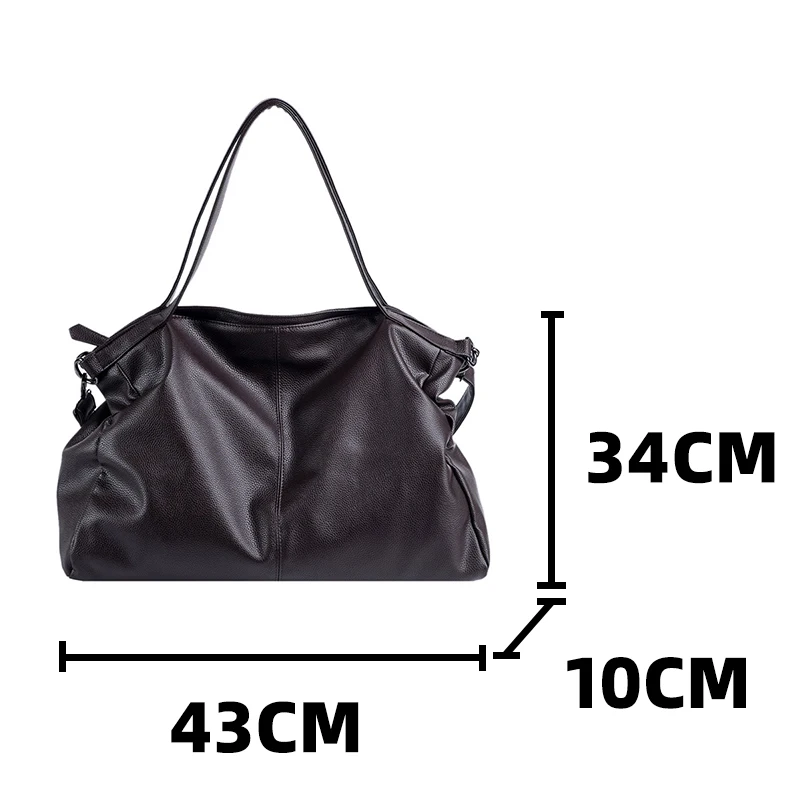 Big CoffeeTote Bags for Women Large Hobo Shopper Bag Roomy Handbag Quality Soft Leather Crossbody Bag Ladies Travel Shoulder Bag