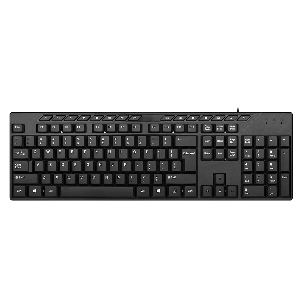 OEM Business Office Game Wired Laptop Desktop Keyboard Supports Customized 104 Key Keyboard