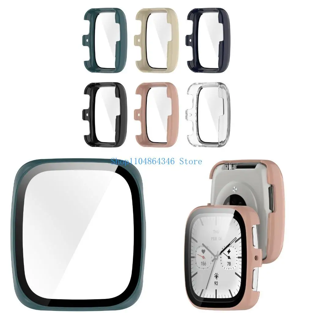 Watch Case Screen Protector Film for Active 2 Square Watch Cover with Film Smartwatch Accessory Housing Shockproof Shell