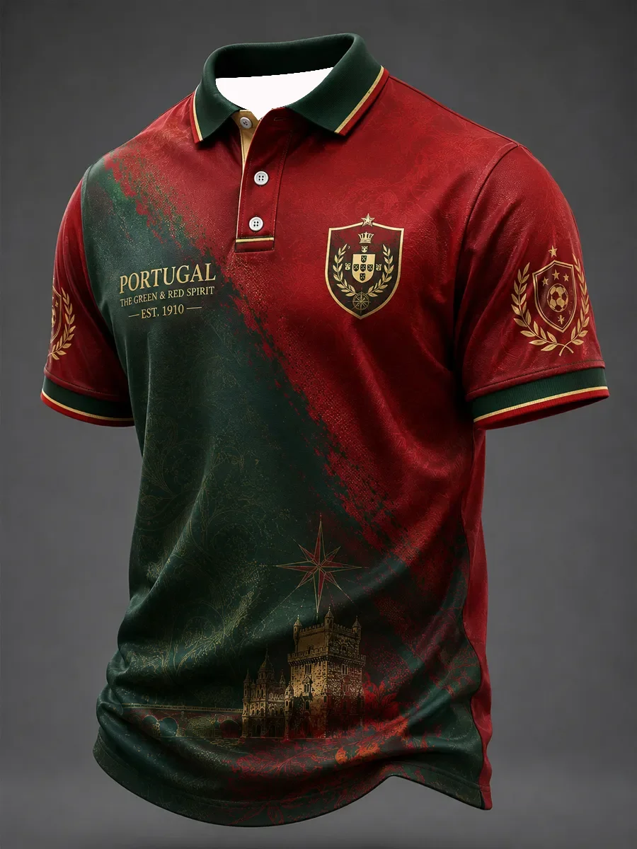 2026 Edition Portuguese Fans Football Polo Shirt - 3D Print - Comfortable and Breathable - Suitable for Both Men and Women