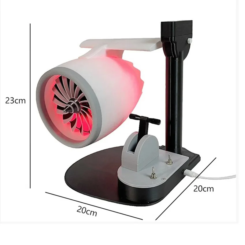 Turbofan shape with fan humidification red light desktop spray plug-in tail flame new creative desktop turbofan
