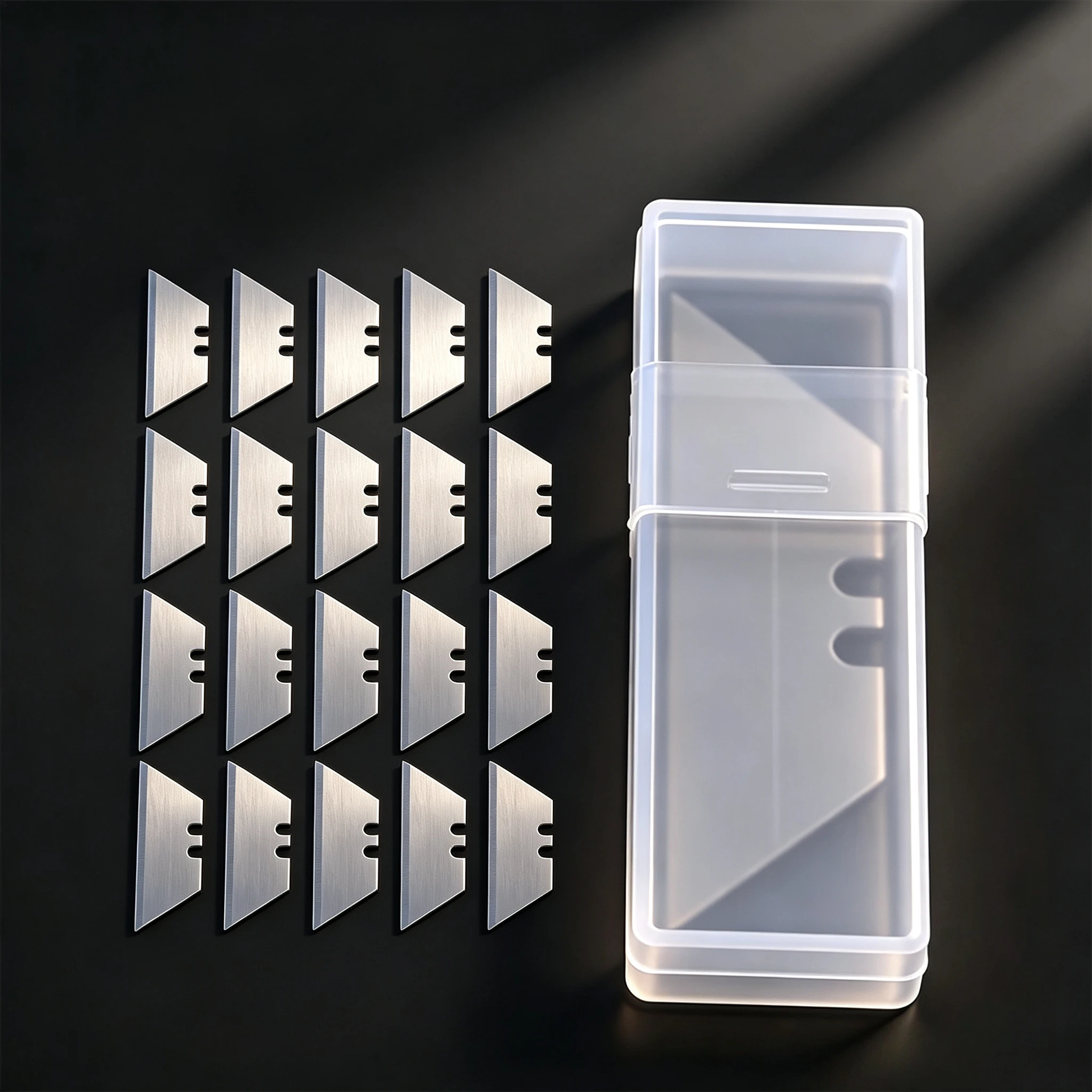 Neue 10/20 Stück Trapezförmige Klingen Multifunktionale Kohlenstoffstahl-Ersatzklingen DIY Kunsthandwerk Schneidewerkzeug Klingen für Handwerkzeuge