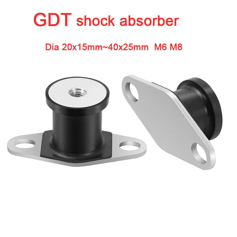GDT-Type Shock Absorber Internal Thread Rubber Shock Absorber Crash Pad Damper Anti Vibration Fixed Plate 20x15mm~40x25mm