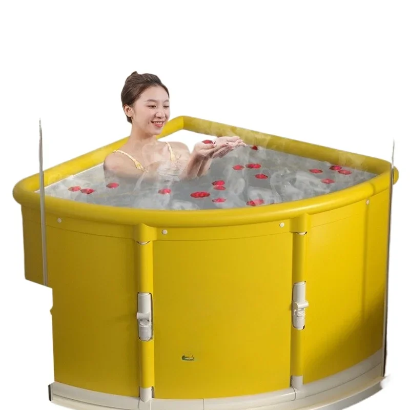 

Bath bucket adult, folding fan-shaped bath, bucket household bath bucket triangular corner bathtub