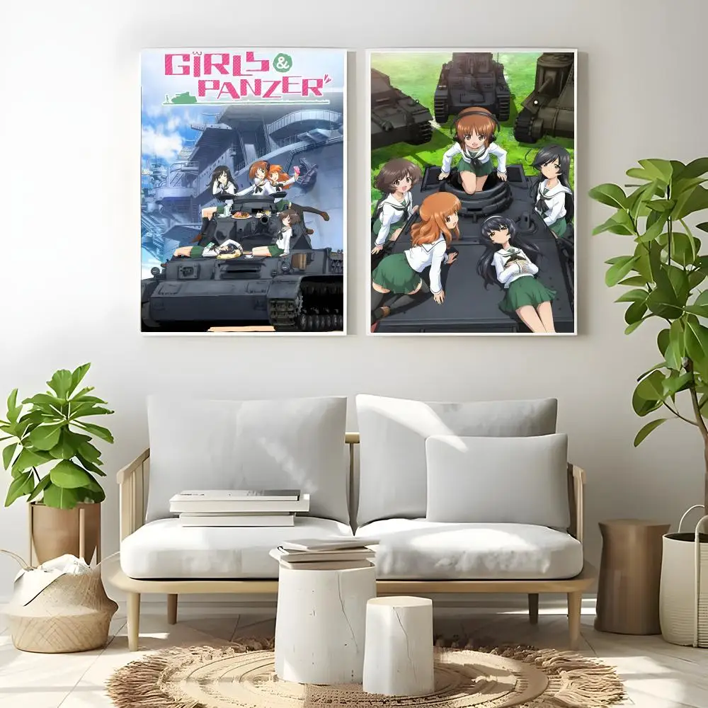 Anime Girls Und Panzer Poster Wall art print art suitable for living room bedroom bar parlor home decoration gift