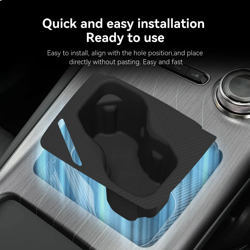 Cup Holder Mat for Geely Galaxy E5 EX5 2026 Silicone Center Console Liner Anti Slip Drink Protector Interior Accessories