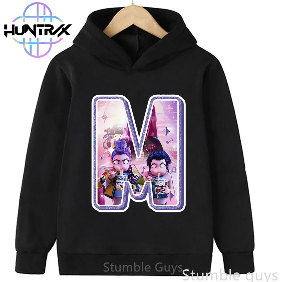 

Autumn Kids Kpop Demon Hunters Hoodie Boys Clothes Girls Letter A-Z Print Anime Style Daily Wear Hooded Sweatshirt​