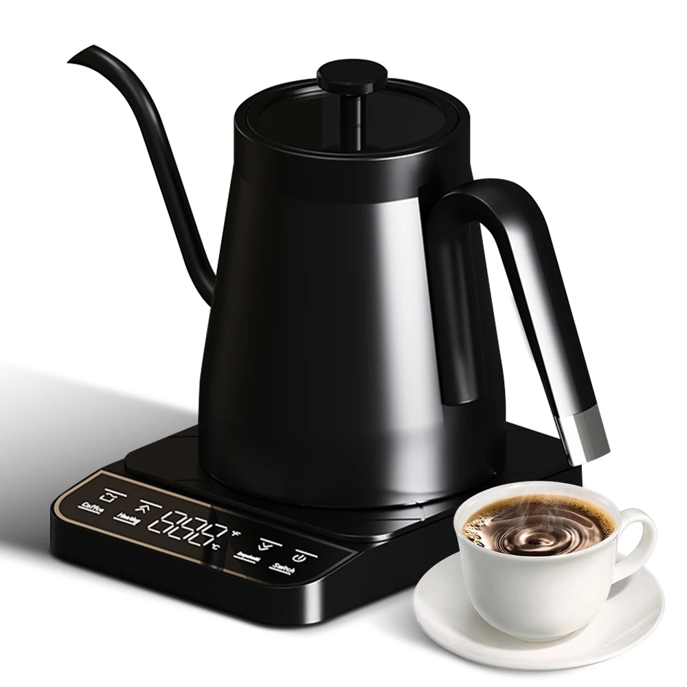 

110V 220V Electric Kettle Gooseneck Jug Hand brew Coffee Pot Thermo Pot Temperature-Control Heating Water Bottle Smart Teapot