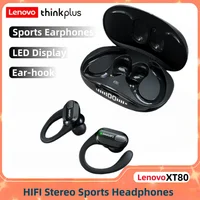 Auriculares inalámbricos Bluetooth Lenovo XT80, ENC, reducción de ruido en llamadas, estéreo HiFi, Control táctil, carga tipo C, auriculares deportivos con micrófono