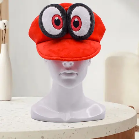 Anime Mario Luigi Cappy Plyschhattar Kawaii Prinsessan Peach Waluigi Wario Svamp Fylldockor Mössor Födelsedagspresenter Barn 10 best sales Yoshi-leksak - №9