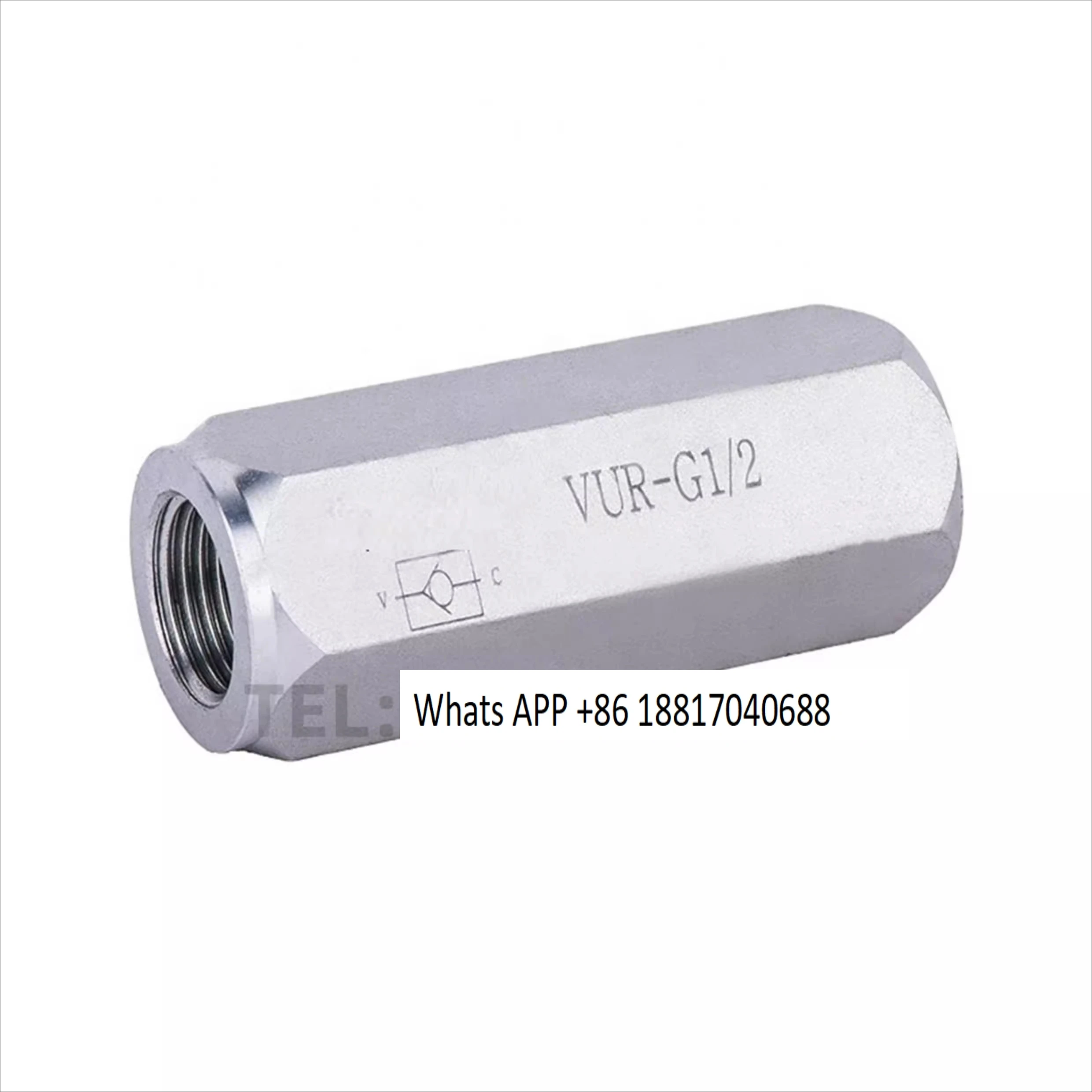 

Tubular hydraulic valve VU-G1/4 VU-G3/8 VU-G2 large diameter thread check valve VU-G1/2 check valve