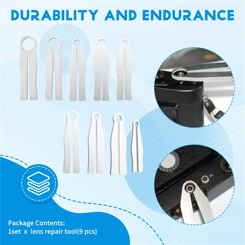 A15F-9PCS Removal Repair Wrench Clamp Tool Kit Flash Socket Ring Spanner For Leica M Serial