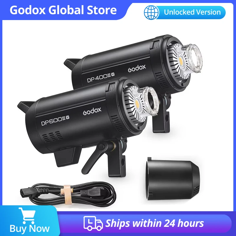 

Godox DP400IIIV DP600IIIV DP800IIIV DP1000IIIV Built-in 2.4G Wireless X System Studio Strobe Flash Light for Photography Light