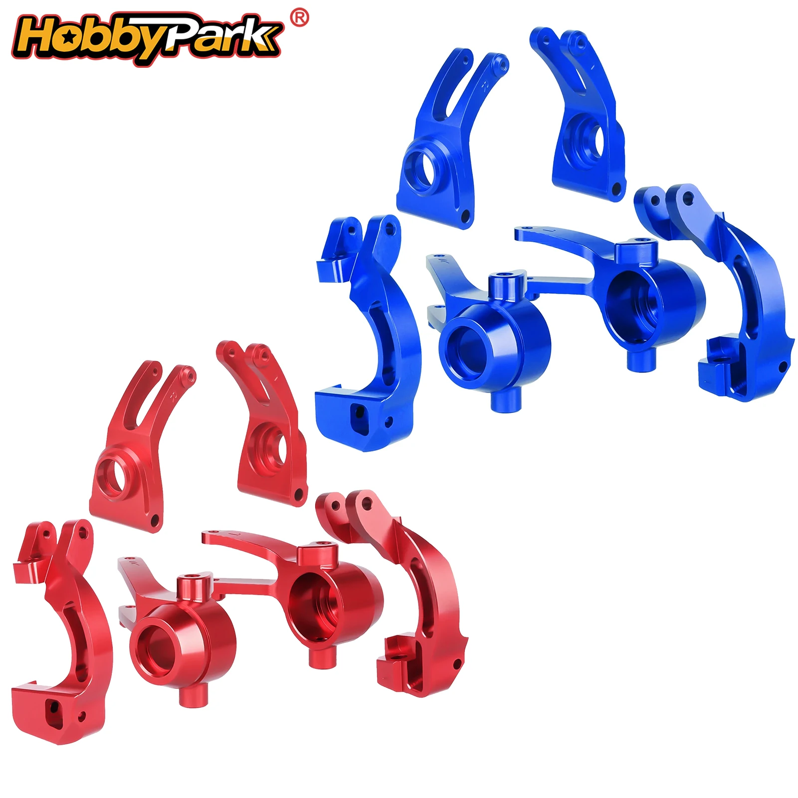 HobbyPark Aluminum Knuckles C-Hubs Caster Rear Hubs for 1/10 Granite 4X4 Typhon BigRock Senton AR330442 AR330467 AR330469