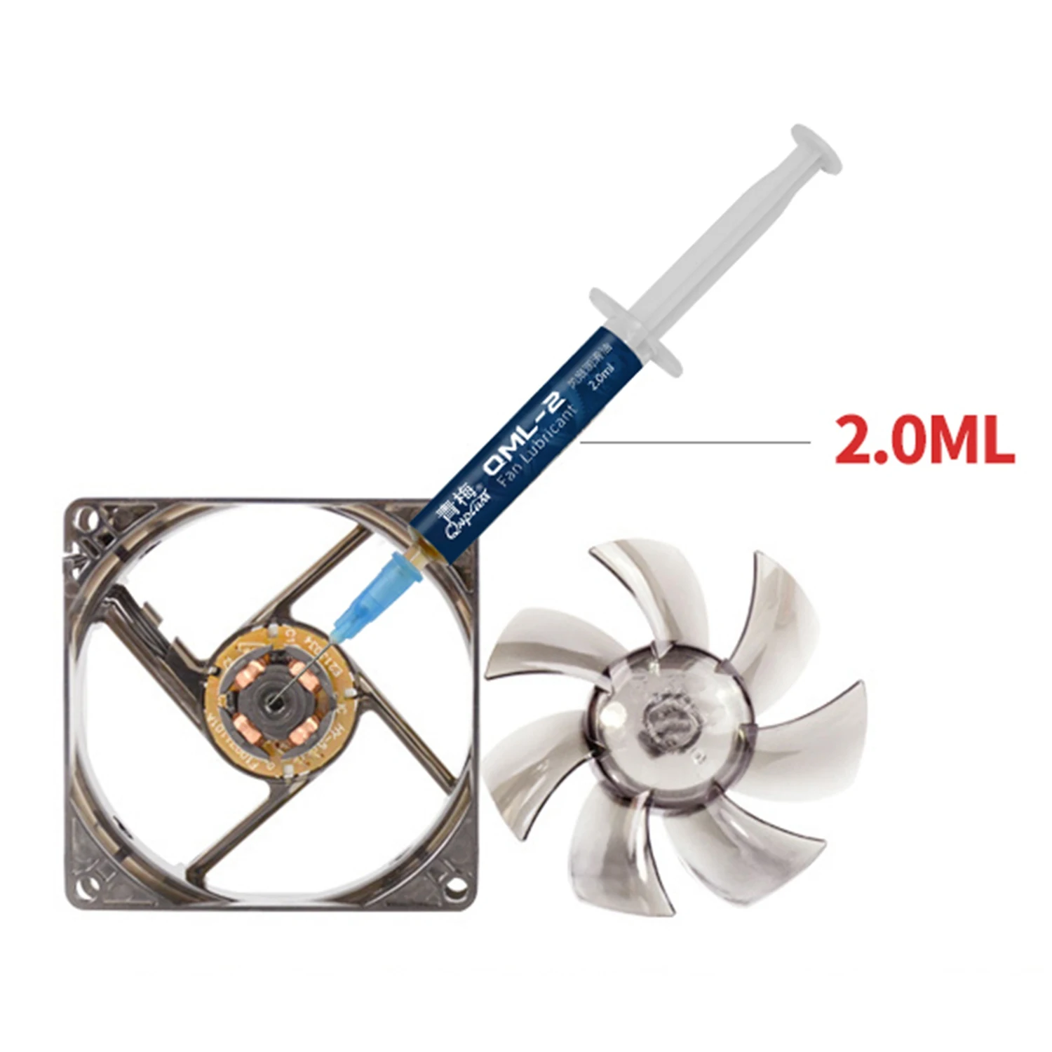 Qnplum QML-2 Suministro de grasa para cojinetes lubricantes para ventiladores Adecuado para cojinetes de ventiladores de chasis de computadora de escritorio