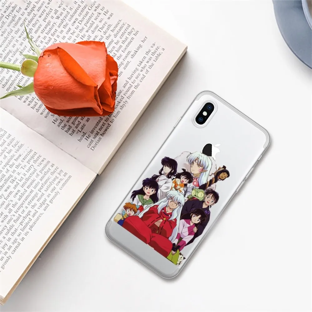 Hot Japan Anime Inuyasha Higurash Phone Case For IPhone 15 14 13 12 11 Pro Max Mini X Xs XR 6 7 8 Plus SE 2020 Transparent Case