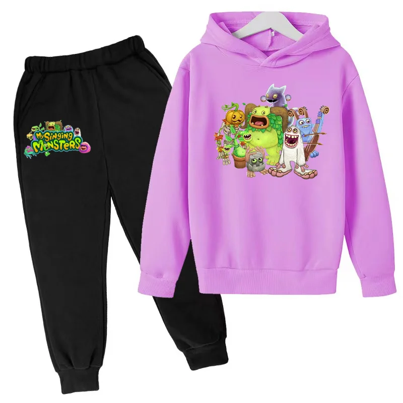 Sweat à capuche et pantalon d'extérieur Sportedly pour enfants, vêtements décontractés, pull, haut, cadeau d'anniversaire, garçons, filles, mode, automne, hiver, 2024