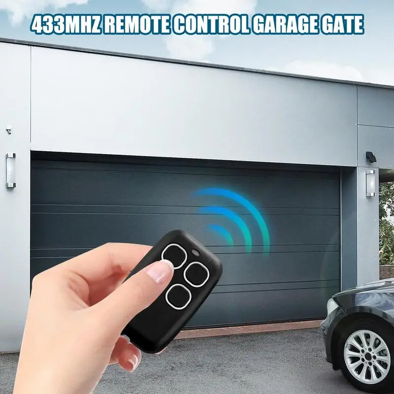 Garage Door Remote Control Duplicator Gate Opener 433Mhz 4 Button Garage Door Controller Remote Replacement For Electric Roller