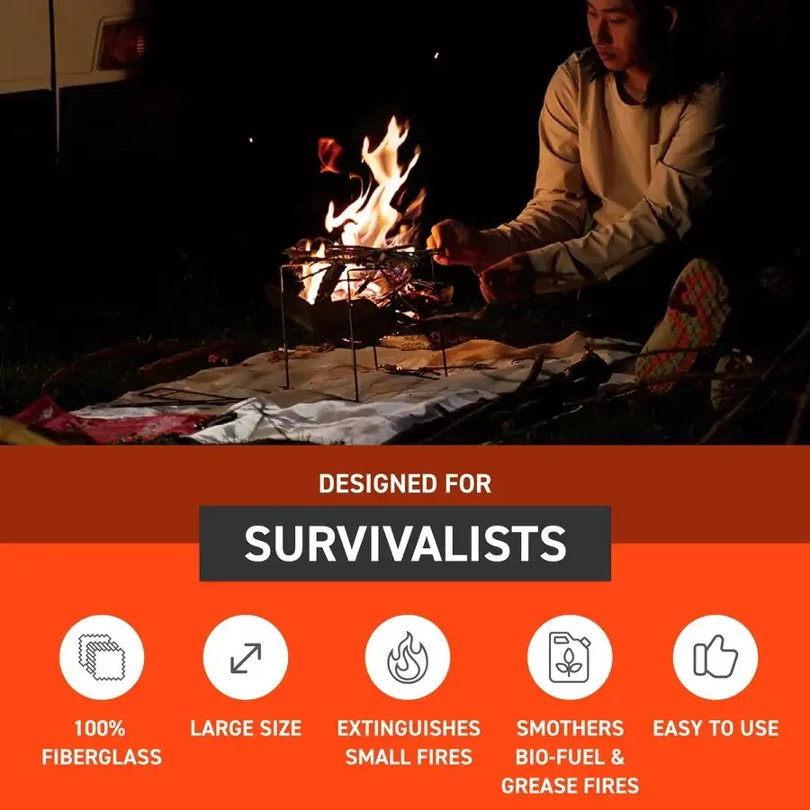 Feuerfeste Feuerlöschdecke für den Notfall