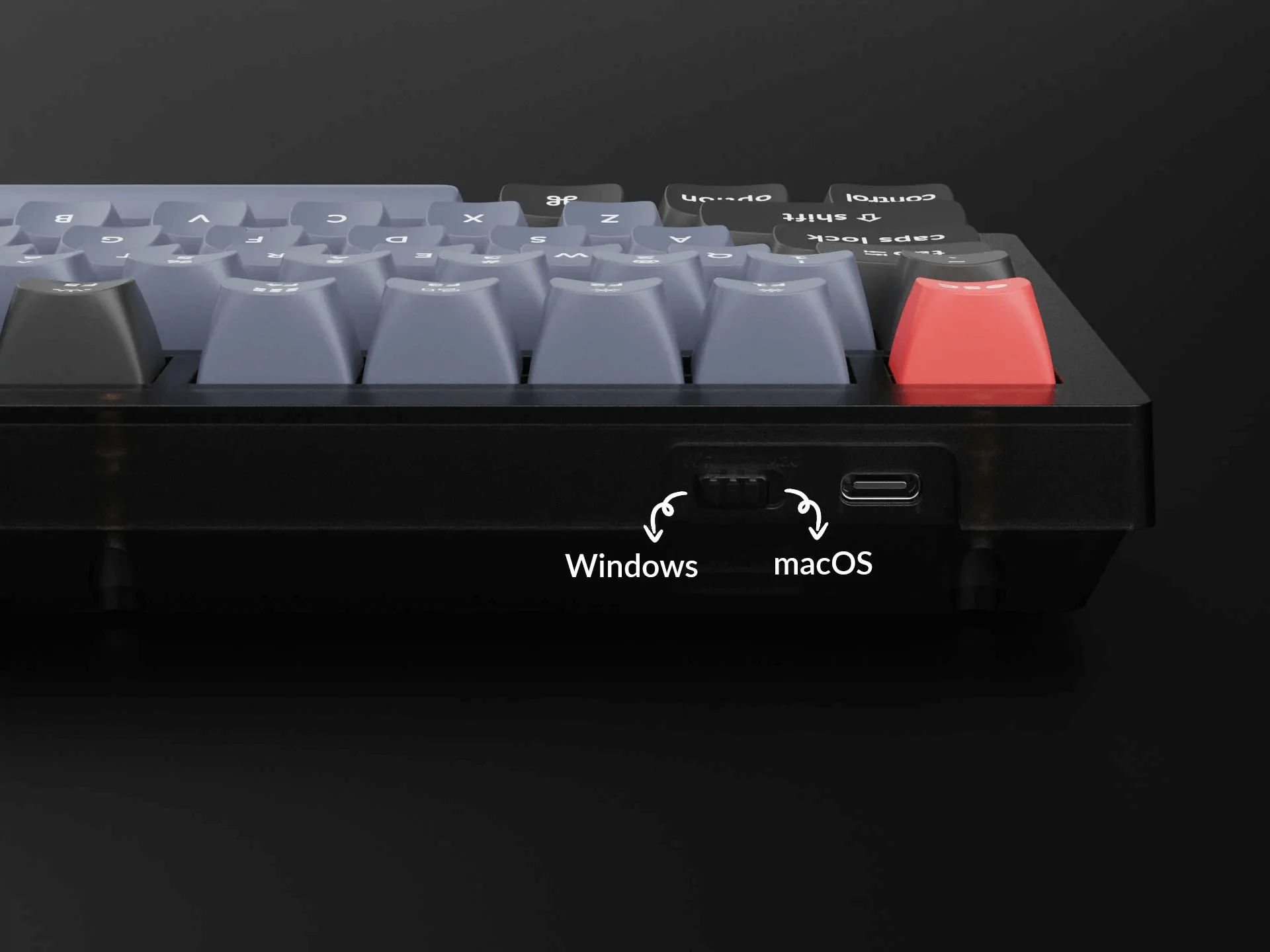 Imagem -02 - Keychron Teclado Barebone Mecânico Personalizado Tipo-c com Fio Compacto 75 Layout v1 Qmk