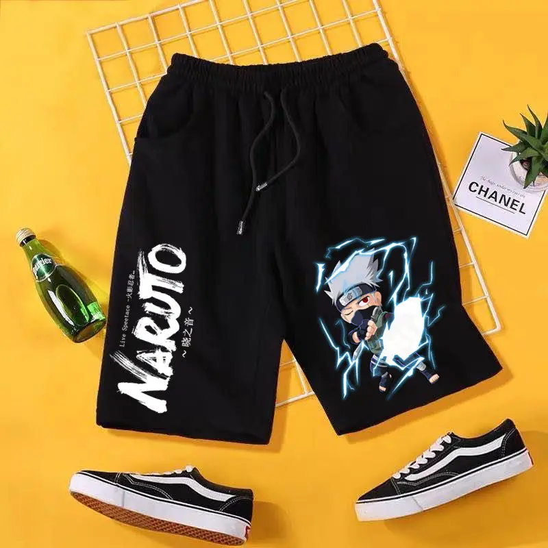 

2026 Summer Naruto: Shippuden Anime "Naruto" - Uzumaki Sasuke, Naruto Shorts for Men - Casual Sports new 100% cotton Shorts