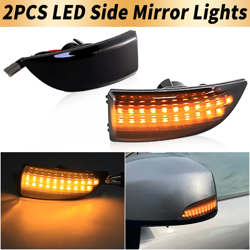 2PCS LED Side Mirror Lights Canbus ​For Renault Samsung SM5 South Korea Safrane Mexico 10-15 Turn Signal Lamps Car Accessories view 2
