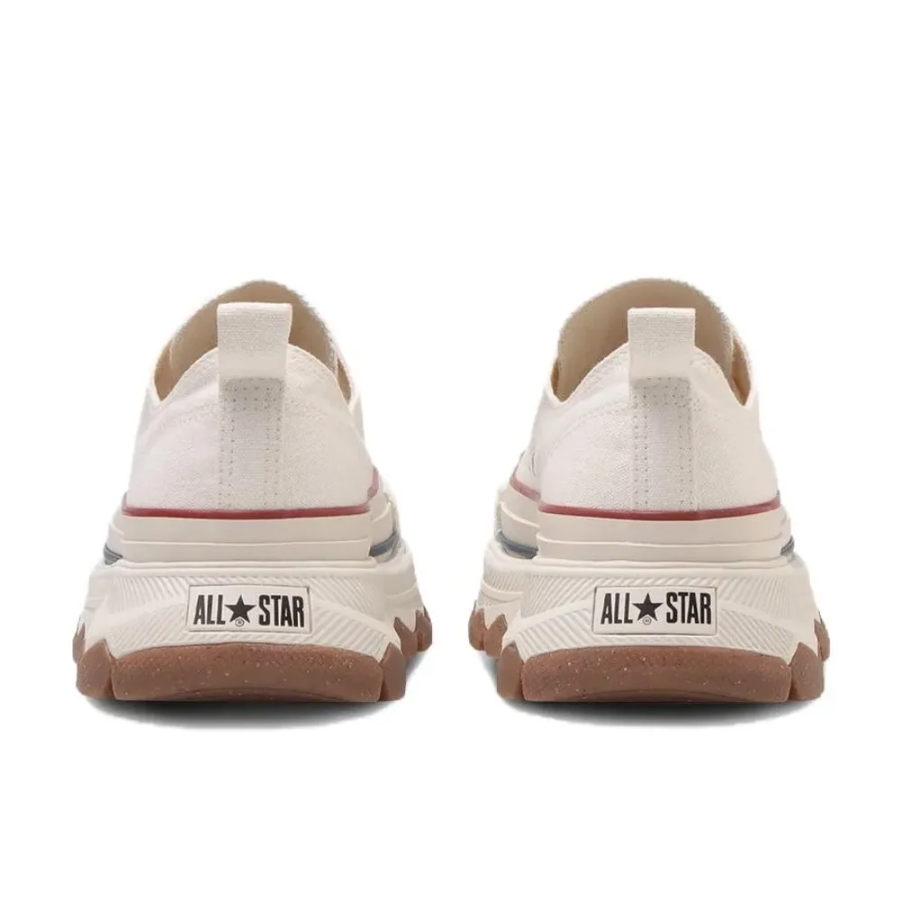 Converse All Star Trekwave Sapatos de lona de cano baixo antiderrapantes, resistentes ao desgaste e com absorção de choque, estilos masculinos e femininos, branco