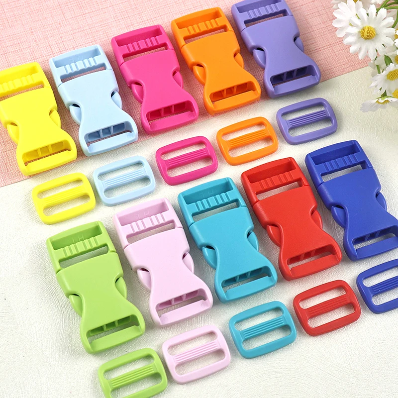 5/10/20Sets 32mm/38mm Bag Strap Plastic Quick Release Buckle Tri-Glide Slider Hook Dog Collar Adjust Clasp Carabiner Repair Kits
