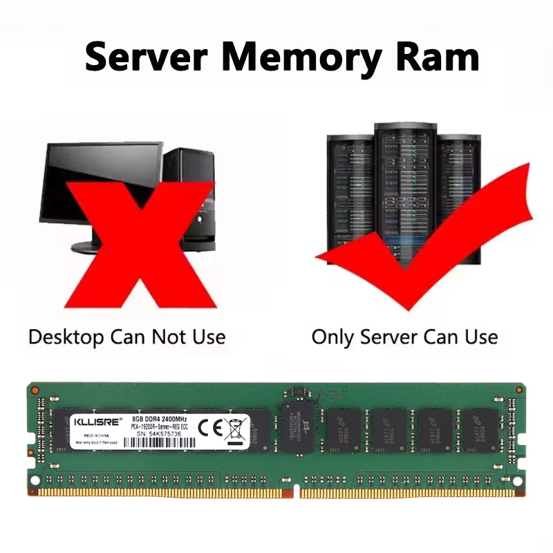 Memori Server Kllisre DDR4 8GB 2400 2133MHz ECC Memória REG ECC DDR4 8G X 2 Ram