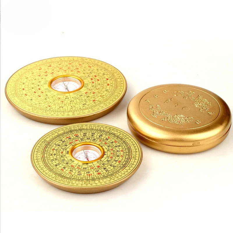 Golden Compass Fengshui Decoartion Desktop Bookshelf Door Decorative Figurines Bring Wealth and Lucky Gifts for Parents Friends