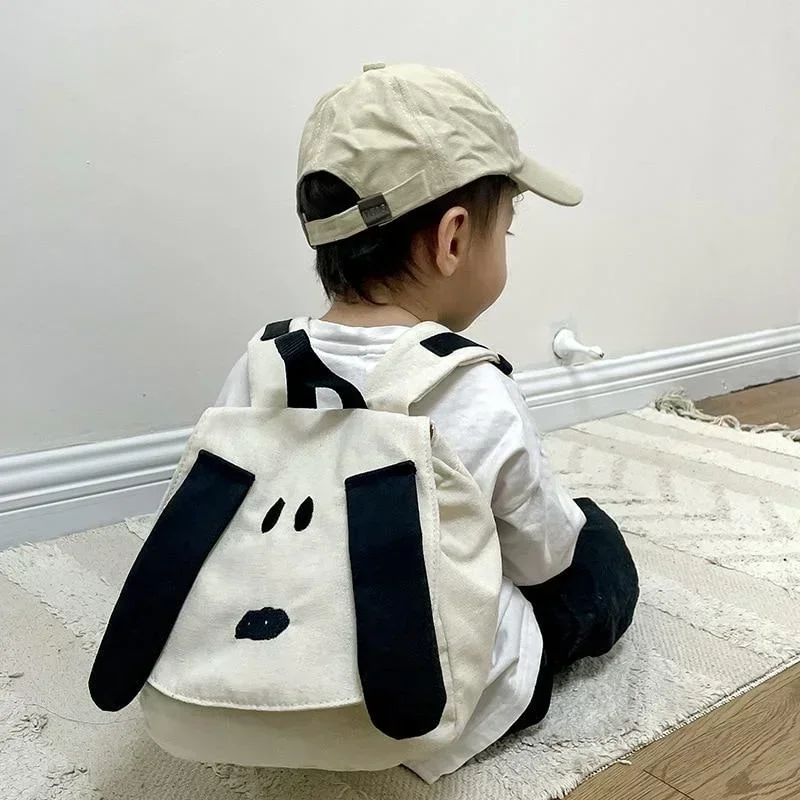 

Cute Dog Backpack From Ketong Fashionable Contrasting Canvas Travel Bag School Backpack for Boys and Girls Popular Style