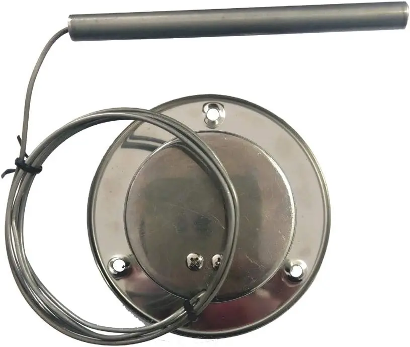 Stainless Steel Pyrometer Thermometer 0-500° Temperature Sensor for Ovens Pizza Grills Wood Stoves