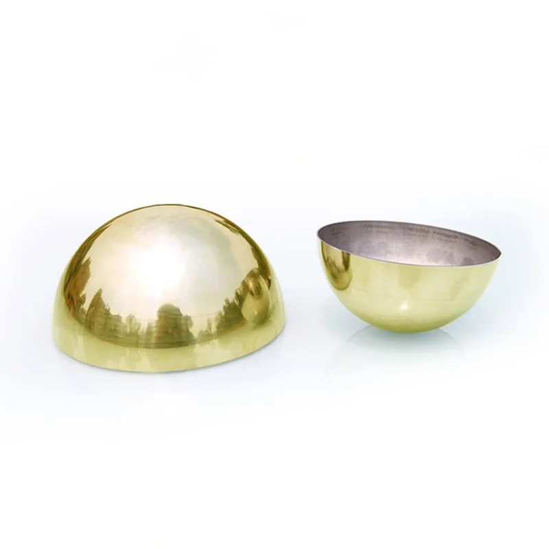 Stainless Steel Mirror Hemisphere Titanium Gold Plated Ø16-400mm Hollow Half Ball Hemispherical Mold Plug Tube Cover Decoration