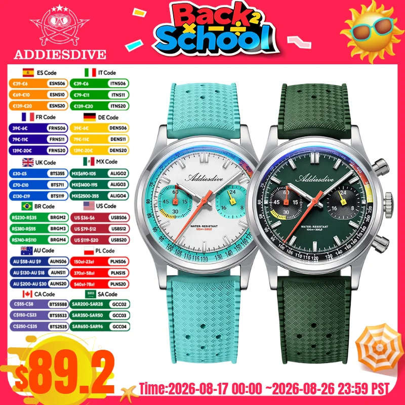 Rubber Strap Diver - ADDIESDIVE 2025 NEW TOP 38mm Men's