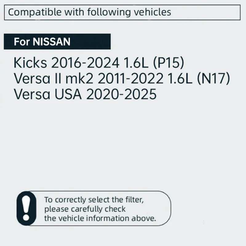 For NISSAN Kicks 1.6L 2018-2025, Versa 1.6L 2020-2025 THREEON AUTO Air Filter TOA2180 165465RB1A