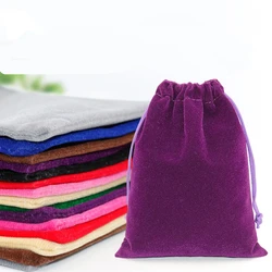 15x20cm 10x25cm 20x30cm Velvet Drawstring Bags Jewelry Packing Wedding Storage Pouches Gift Wrap Pocket String Rope Style