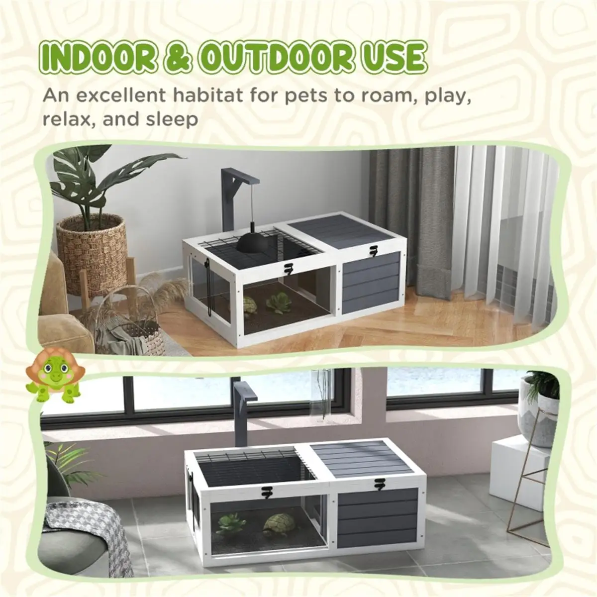 Maison pour animaux de compagnie de luxe pour tortues et petits animaux, abri Kiev itat confortable