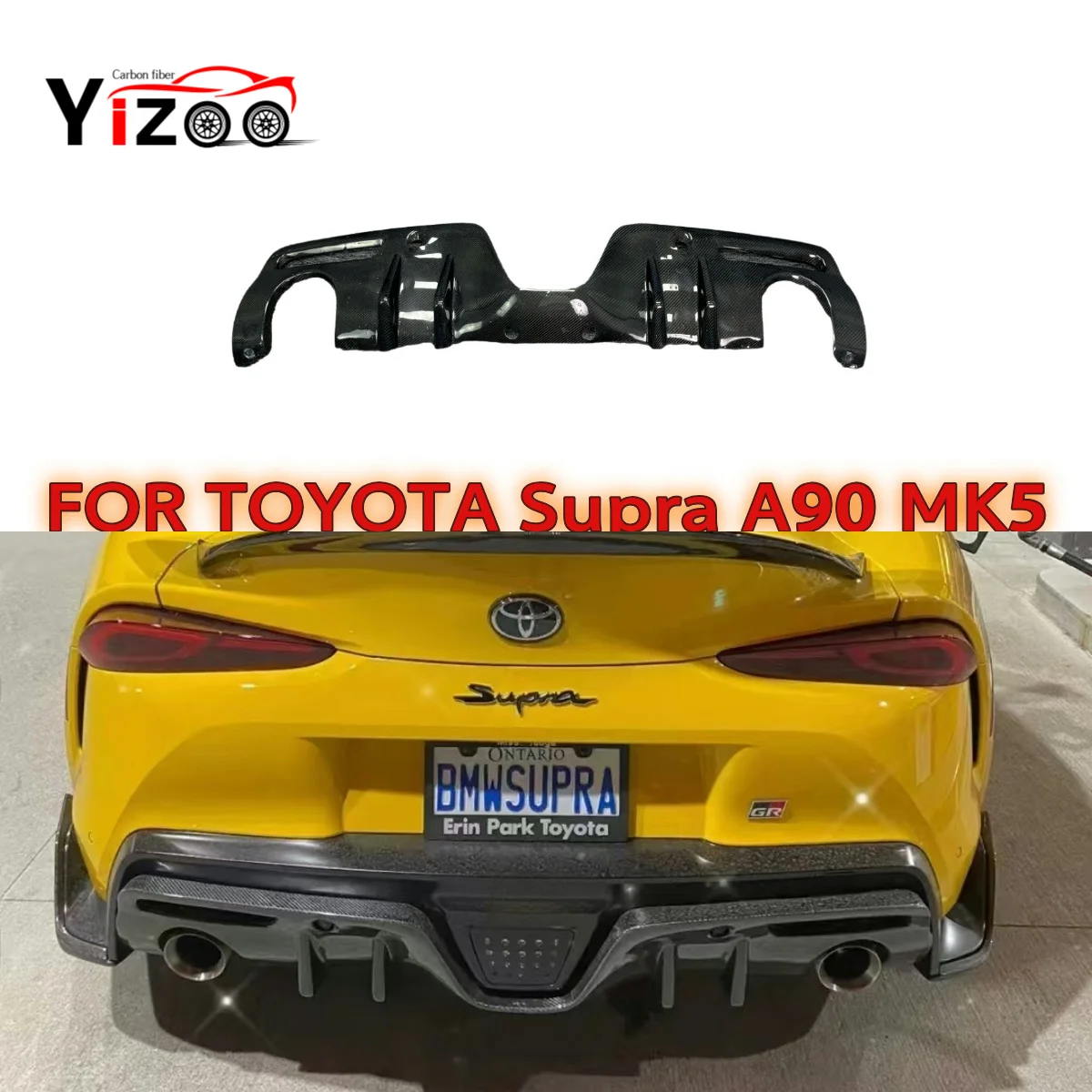 Auto Posteriore Splitter Paraurti Labbro Per Toyota Supra GR A90 A91 MK5 In Fibra di Carbonio Diffusore Posteriore Labbro Grembiule Copertura Trim Spoiler Corpo Kit