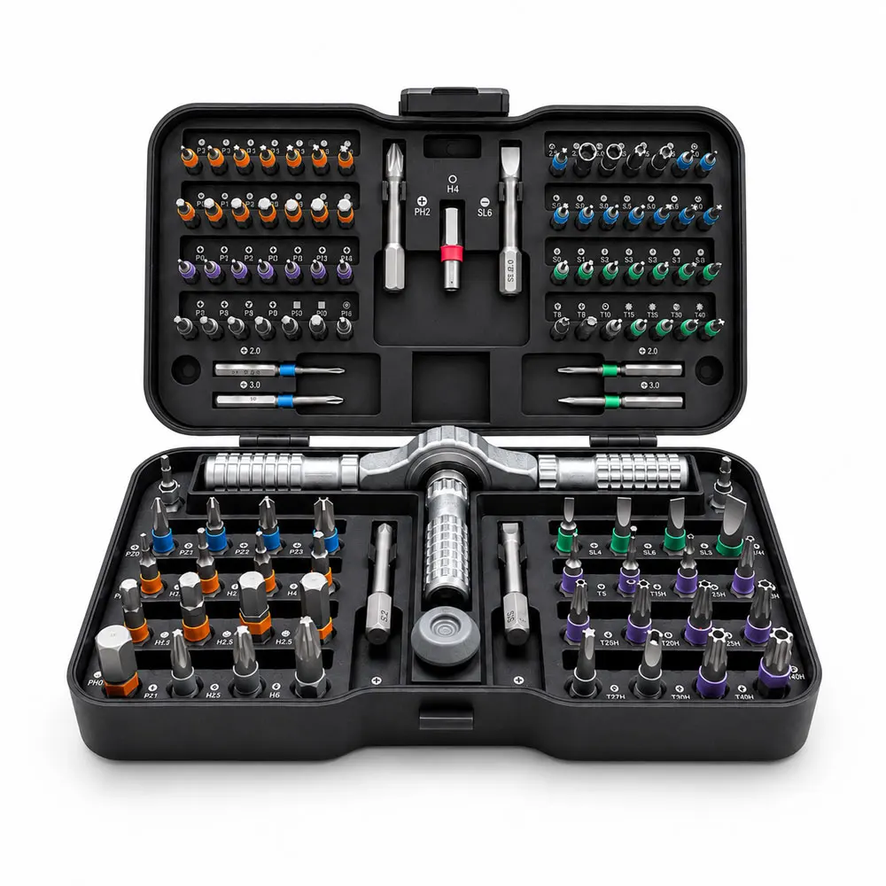 105-in-1 Magnetic Screwdriver Set with Removable Wrench, S2 