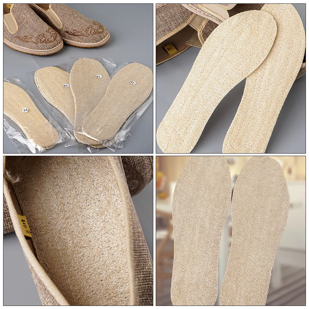 

1 Pair Loofah Sponge Insoles Breathable Sweat Absorption Deodorant Shoe Pads Foot Care Cushions Tight Edge Smooth Thread Wear