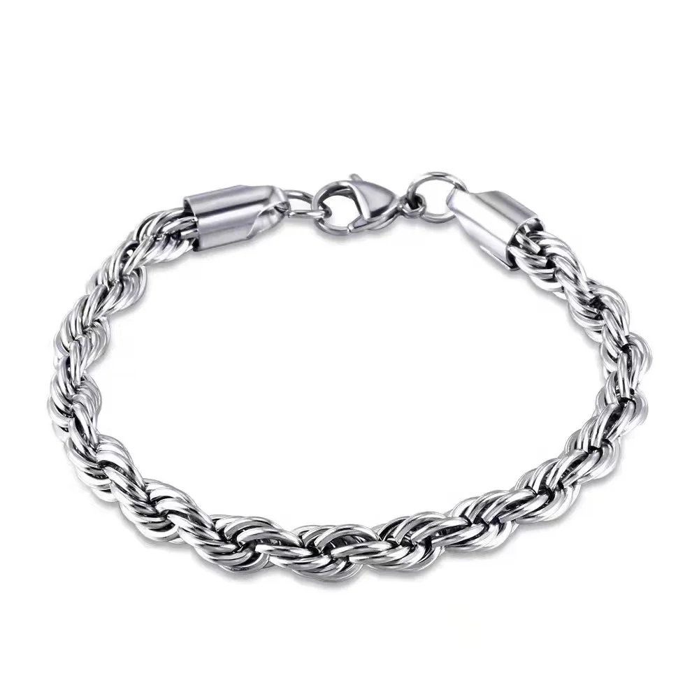 

stainless steel chain bracelet for men Curb Chain Bracelet for Men, Stainless Steel Cuban Link Chain Wristband Classic Punk Heav